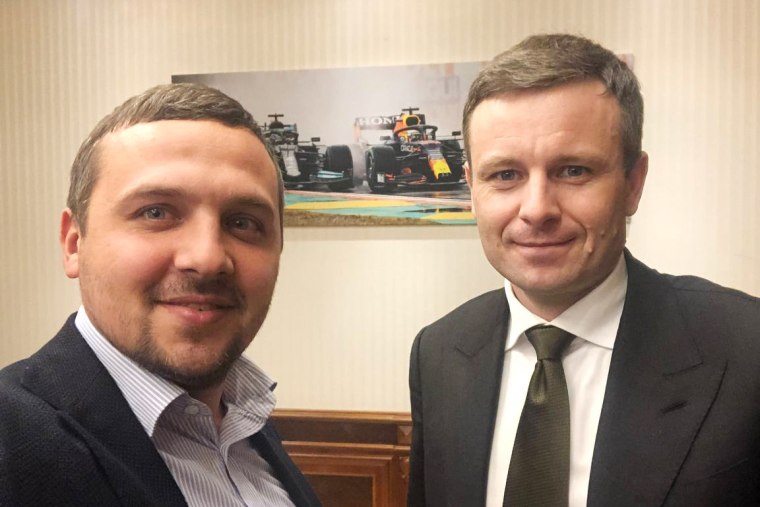 Petro Shevchenko and Ukrainian finance minister Serhiy Marchenko.