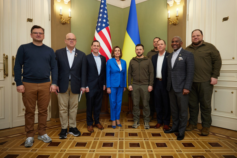 Nancy Pelosi Meets In Kyiv With Ukrainian President Zelensky