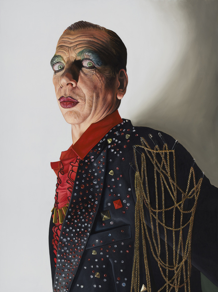 Sadie Lee’s painting of artist David Hoyle won first prize in the 2021 Queer Britain Madame F Award competition. It will be on display in the newly opened Queer Britain museum.
