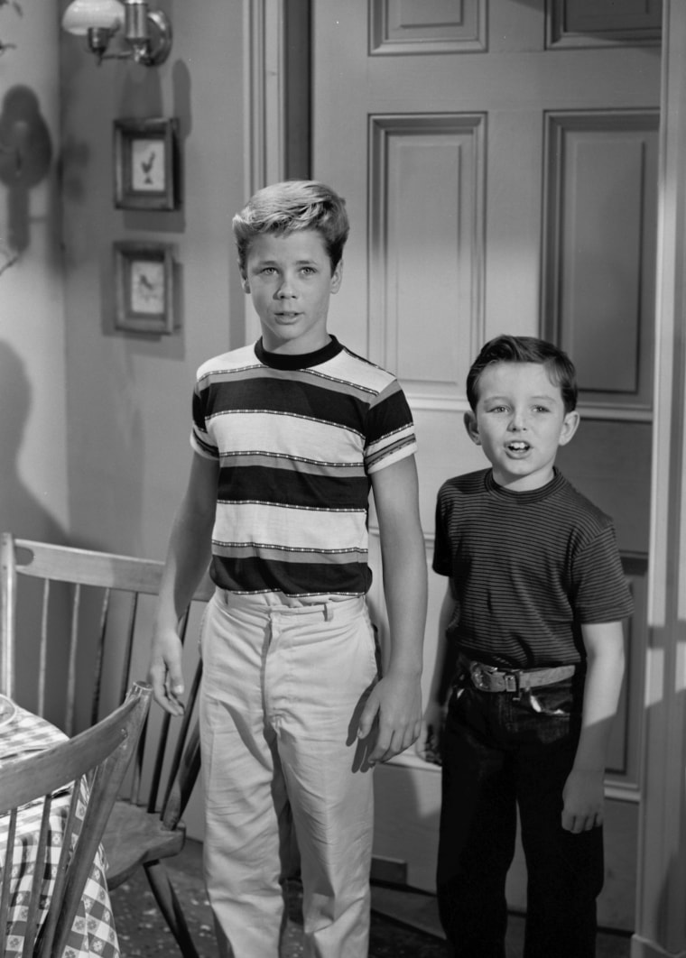 Tony Dow and Jerry Mathers in "Leave It To Beaver"