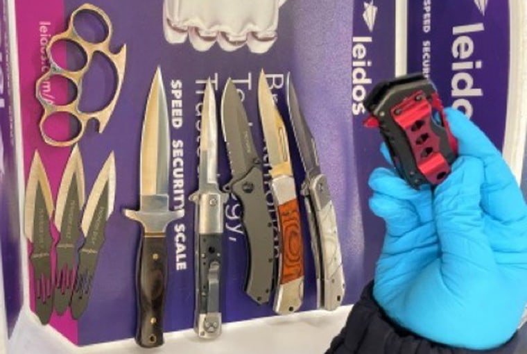Weapons confiscated by TSA