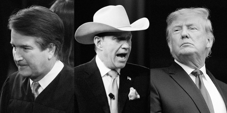 Photo Illustration: Brett Kavanaugh, Charles Herbster, and Donald Trump have all been accused of sexual misconduct