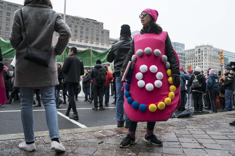 Demonstrators Take Part In The 2020 Women's March On Washington