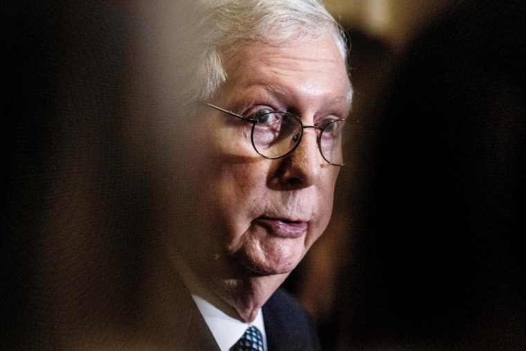 Senate Minority Leader Mitch McConnell, R-Ky., speaks on Capitol Hill on April 26, 2022.