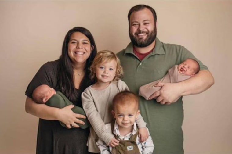 Adriana and William Zachary with their kids, Selena, Mason, and twins, Benjamin and Theodore.