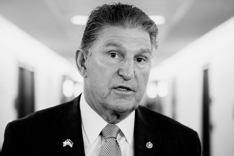 Sen. Joe Manchin before the Senate Appropriations Subcommittee on Labor, Health and Human Services, Education and Related Agencies hearing on May 4 in Washington, D.C.