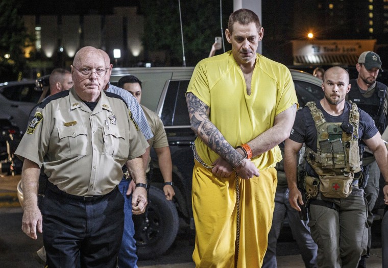 Casey White arrives at the Lauderdale County Courthouse in Florence, Ala., after waiving extradition in Indiana in May 2022.