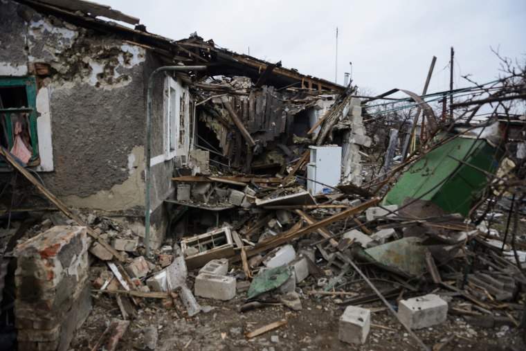A shell hit Sosnovsky's house in Mariupol, Ukraine.
