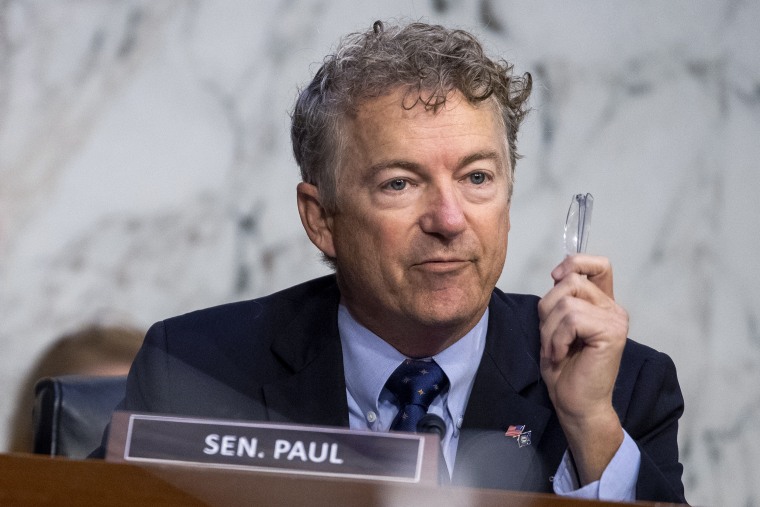 Sen. Rand Paul, R-Ky., at a Senate Health, Education, Labor, and Pensions Committee hearing, on Capitol Hill, on Sept. 30, 2021.