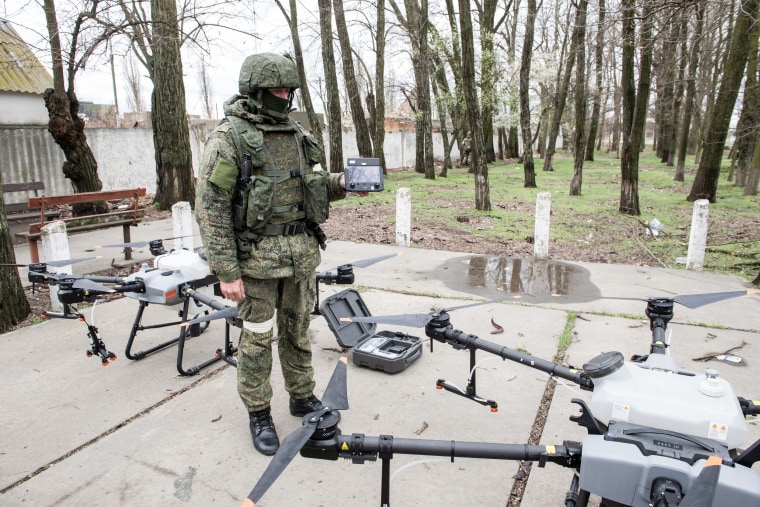 Ukraine Russia Military Operation UAV Capturing