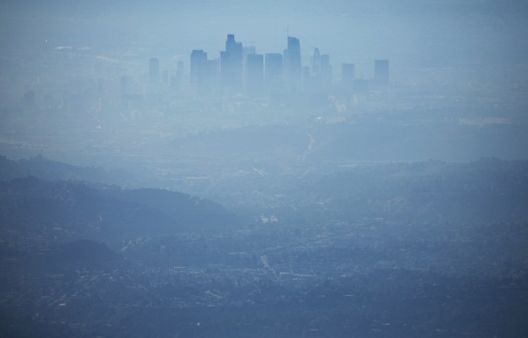 Zdjęcie: panoramę Los Angeles, smog