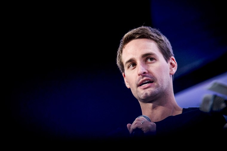 Evan Spiegel, co-founder and chief executive officer of Snap Inc., speaks during TechCrunch Disrupt 2019 in San Francisco on Oct. 4, 2019.
