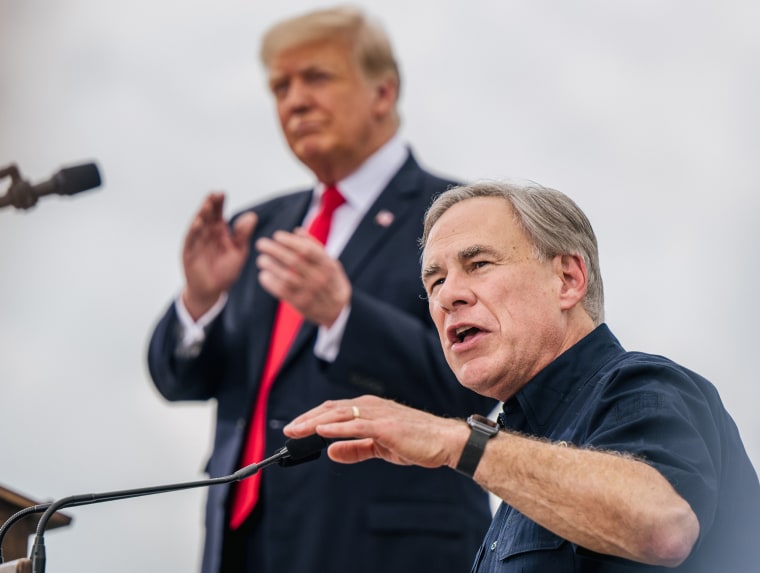 Former President Trump Joins TX Gov. Abbott At Unfinished Border Wall