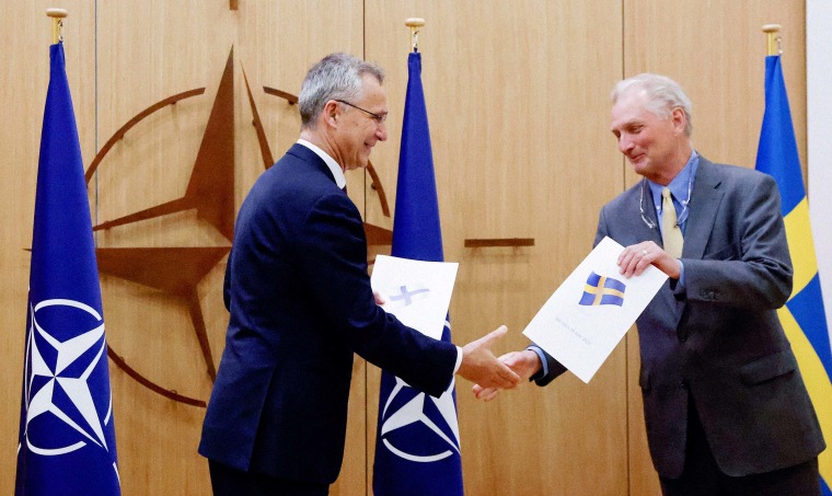 Sweden and Finland apply for membership to NATO