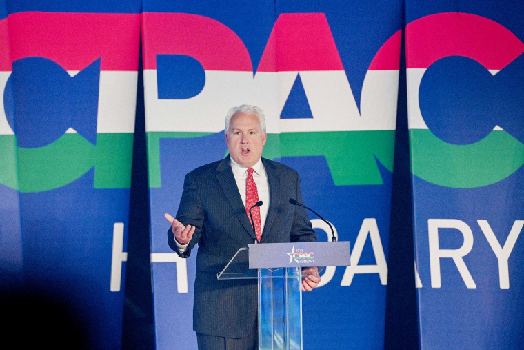 Chairman of the American Conservative Union Matt Schlapp at the Conservative Political Action Conference (CPAC) at the Balna cultural centre of Budapest, Hungary on Thursday, May 19.