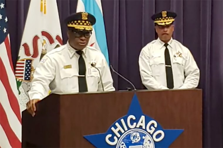 Police Superintendent David Brown speaks to the media regarding a recent police shooting in Chicago.