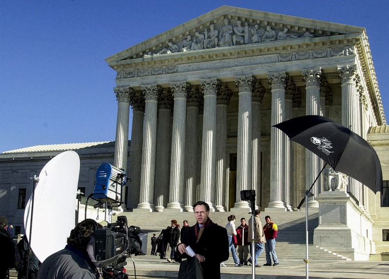NBC's Pete Williams reports from outside the Supreme Court in Washington on Dec. 4, 2000.