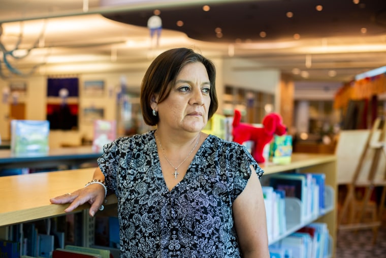 Martha Carreon, a children’s librarian at El Progreso Memorial Library in Uvalde, Texas, on May 25, 2022.