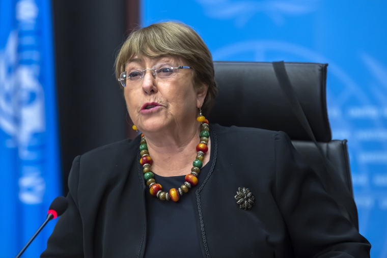 A trip to China this week by Michelle Bachelet, the top U.N. human rights official, has been criticized by the U.S. and others who say the government will use it for propaganda purposes.