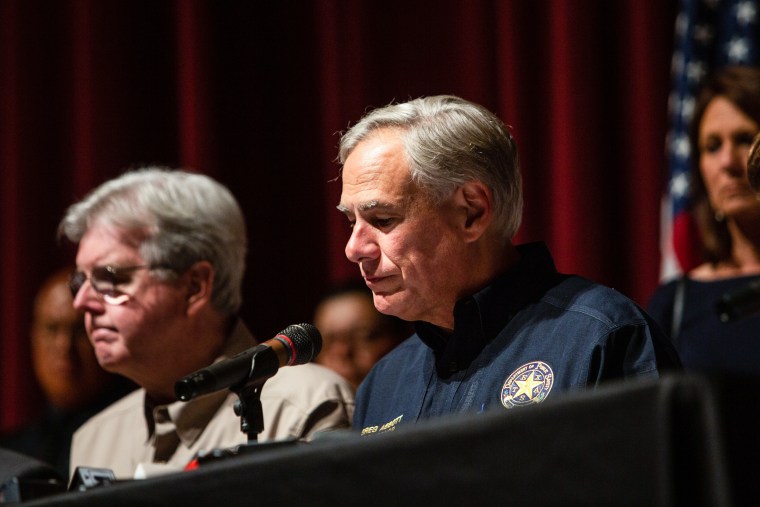 Texas Gov. Greg Abbott speaks during a news conference in Uvalde, Texas on May 25, 2022.