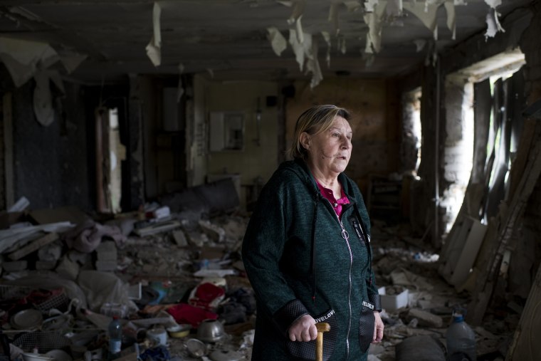 Svetlana Yermyomenko's apartment in Kharkiv was destroyed Wednesday in a Russian strike.