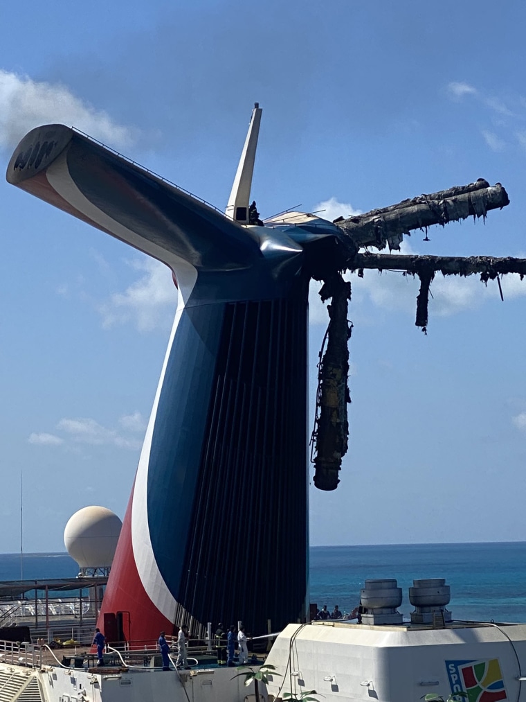 Carnival cruise ship catches fire in Grand Turk