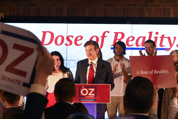 Image: Republican Senate Candidate Dr. Oz Holds Election Night Party In Pennsylvania