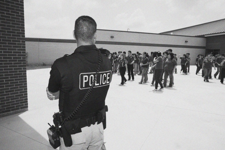 Local police assigned to security at a school in far South Texas. 