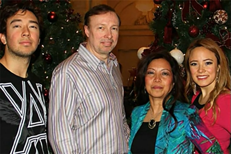 Evans family, from left, son Josh, Pastor Evan, wife Mary Jane, and daughter Joy.