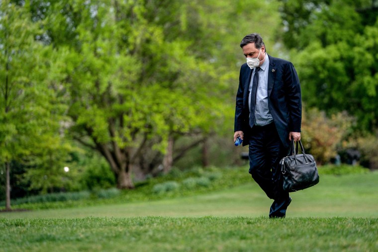 Image: White House Chief of Staff Ron Klain walks on the South Lawn of the White House on May 1, 2022.