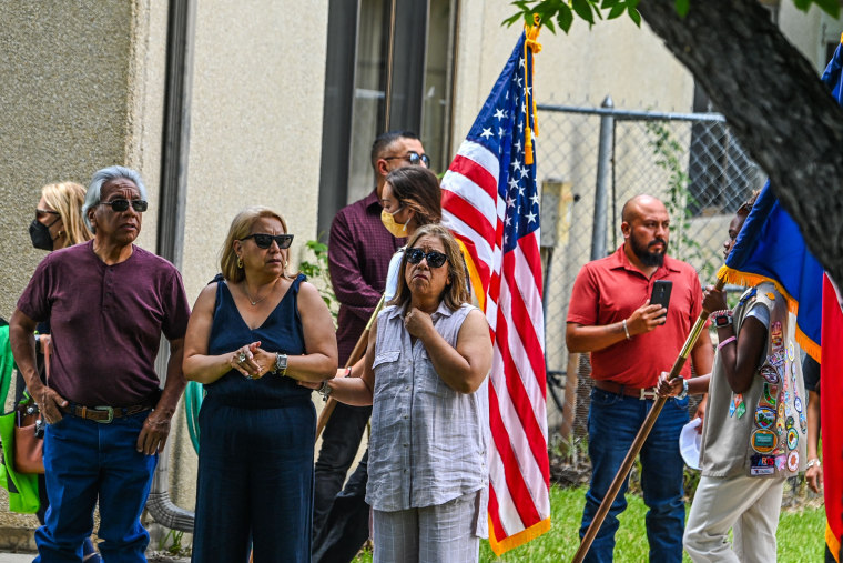 Image: Family and friends mourn during the funeral of Amerie Jo Garza at Sacred Heart Catholic Church in Uvalde, Texas, on May 31, 2022.