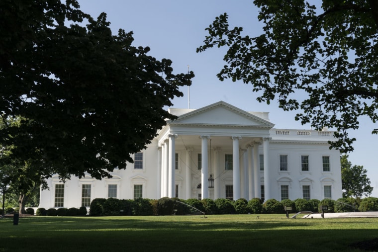 El exterior de la Casa Blanca, en mayo de 2022.