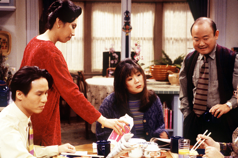 Margaret Cho, B.D. Wong, Jodi Long and Clyde Kusatsu in ABC's "All-American Girl."