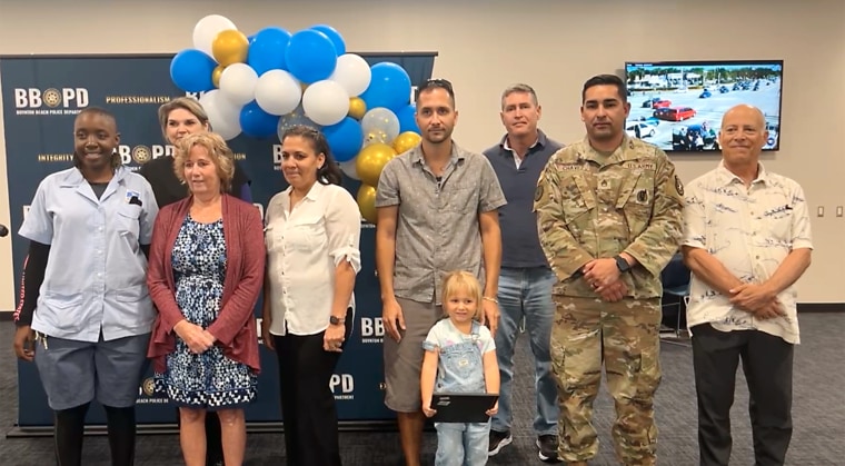 The good Samaritans and the woman they helped all gathered for a press conference Friday.