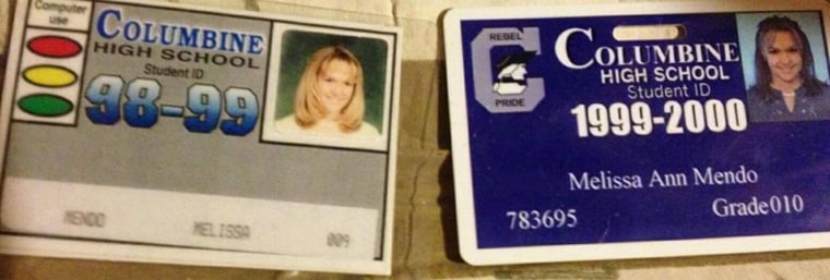 Missy Mendo's Columbine High School IDs.