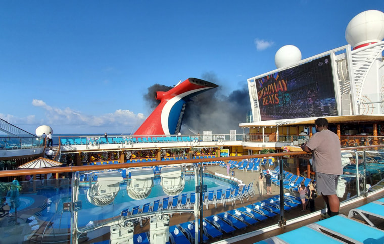 The surprising sight from the upper decks of Carnival Freesdom.