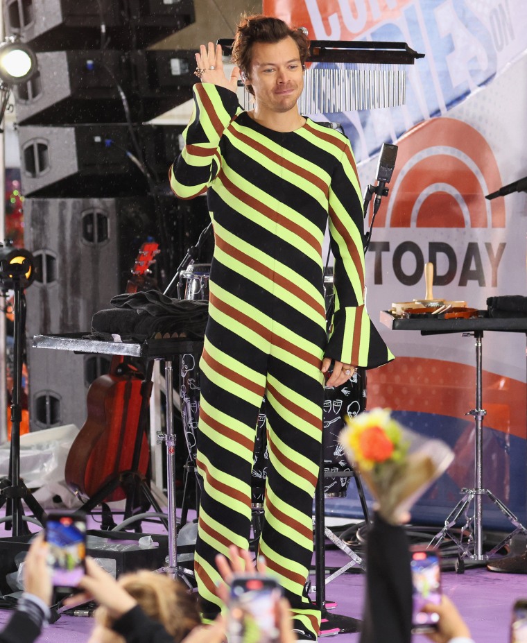 Harry Styles candy-striped onesie on the TODAY show plaza had America  hypnotized