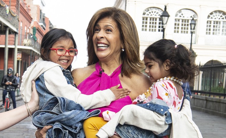 Hoda with daughters Haley and Hope. 