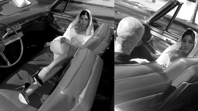 Imágenes de la boda de Kourtney Kardashian y Travis Barker en Santa Mónica, California.