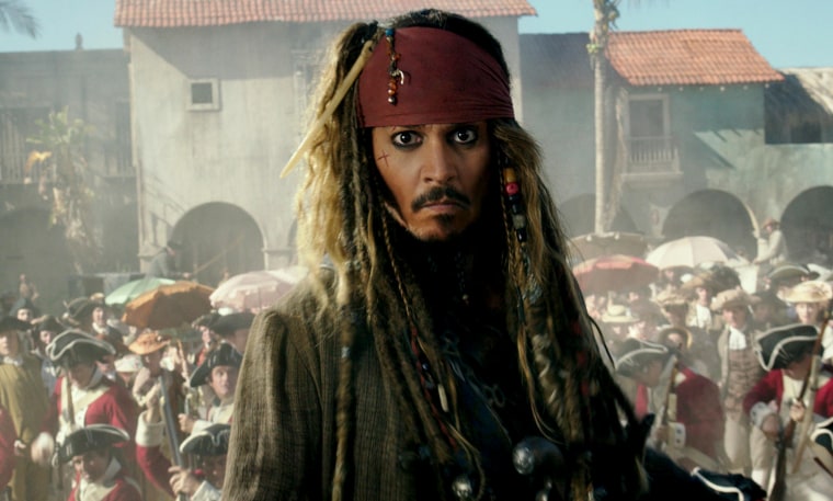 Johnny Depp is Jack Sparrow in Pirates of the Caribbean, 2017.