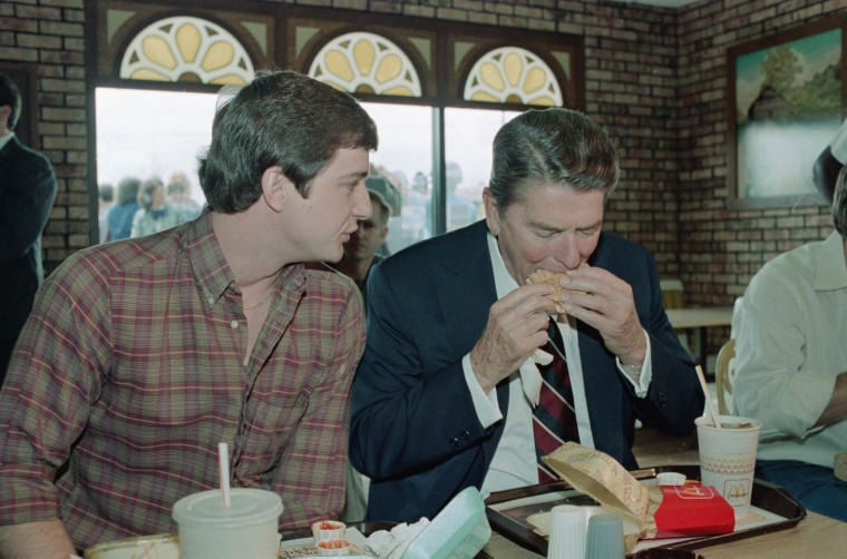 President Ronald Reagan Eats Big Mac