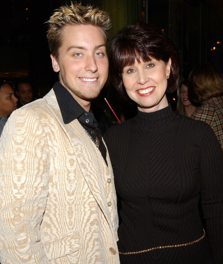 Lance Bass and his mother