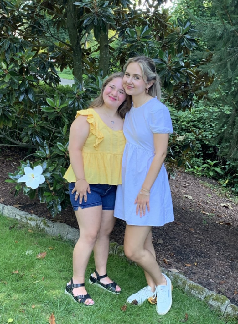 Madeline and Eve before getting dinner for Eve's 18th birthday.