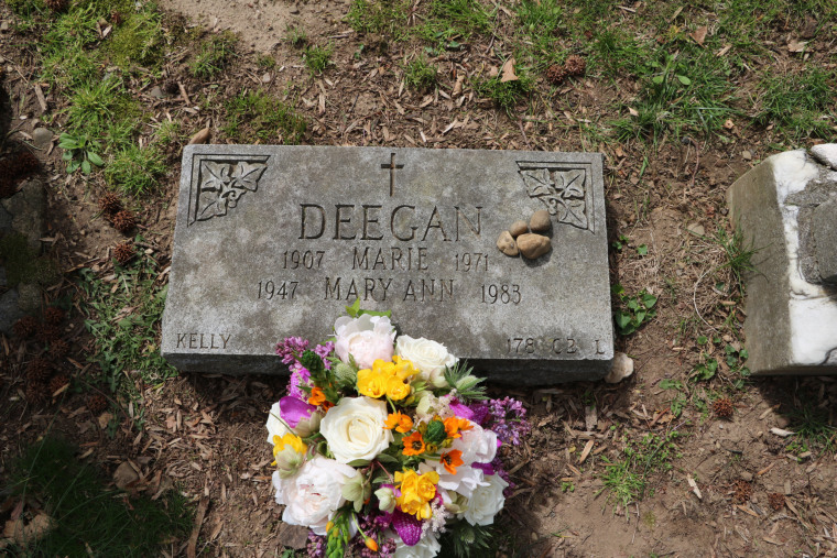 The stone is now engraved with his mother's name.