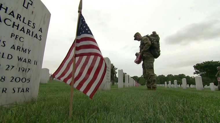 This Memorial Day, more than 250,000 American flags will be planted at the military graves at Arlington National Cemetery.