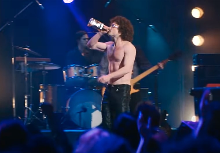 Daniel Radcliffe shirtless as “Weird Al” Yankovic in the biopic "Weird: The Al Yankovic Story."