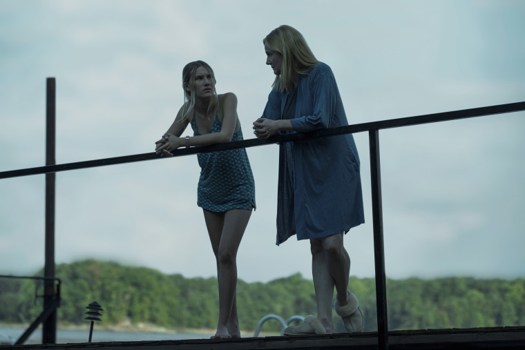 "They always treated me like a peer, even when I was 17 and starting the show.," Hublitz said of Linney and Bateman. Pictured: Hublitz and Linney in "Ozark."