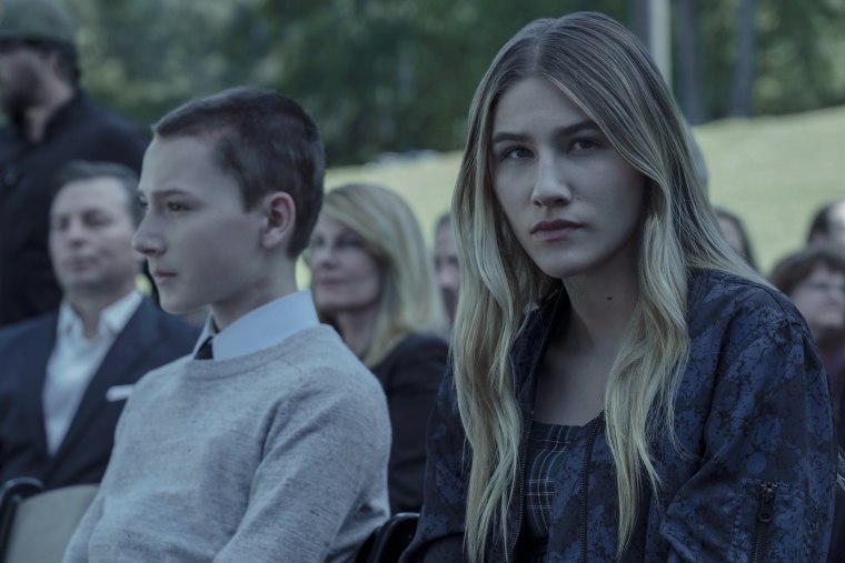 "We're going to be in each other's lives forever," Hublitz told TODAY of her bonds with the "Ozark" cast. Pictured: Skylar Gaertner and Sofia Hublitz in "Ozark."