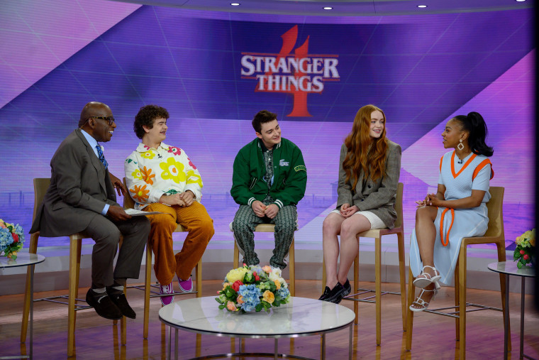 Gaten Matarazzo, Noah Schnapp, Sadie Sink and Priah Ferguson visited TODAY to talk about "Stranger Things" Season Four with Al Roker.