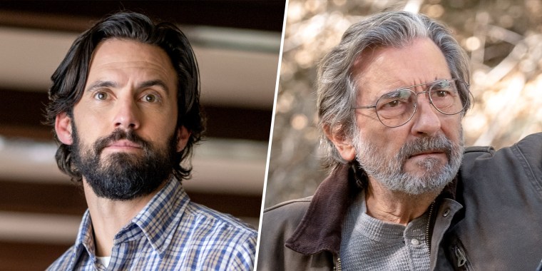 Milo Ventimiglia as Jack and Griffin Dunne as Nicky in "This Is Us."